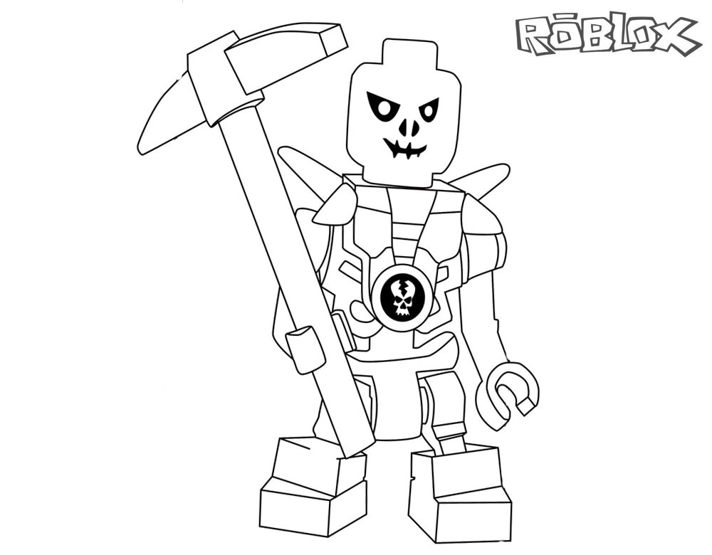 Coloring roblox skeleton